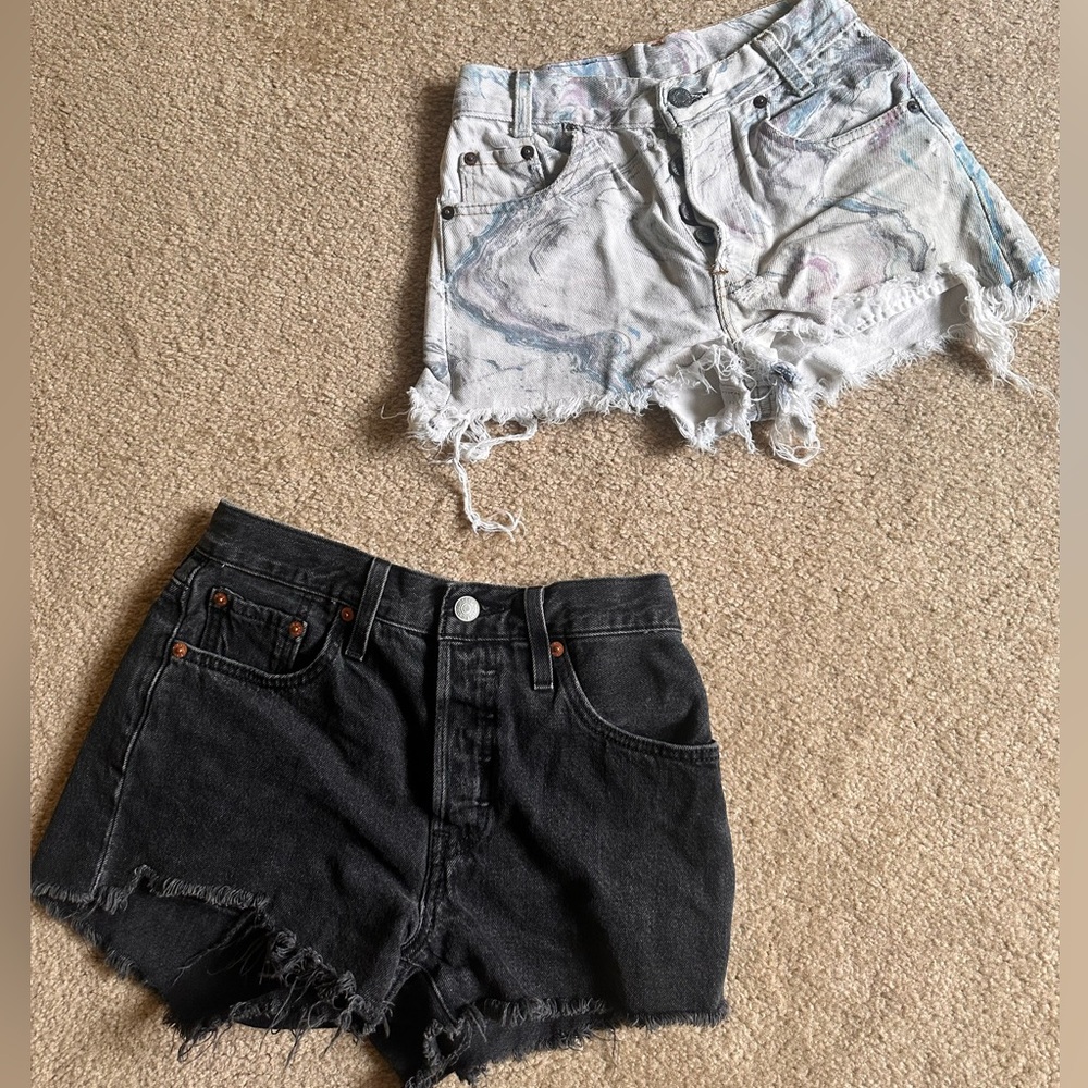 Levi's Black Jean Shorts Classic Style
